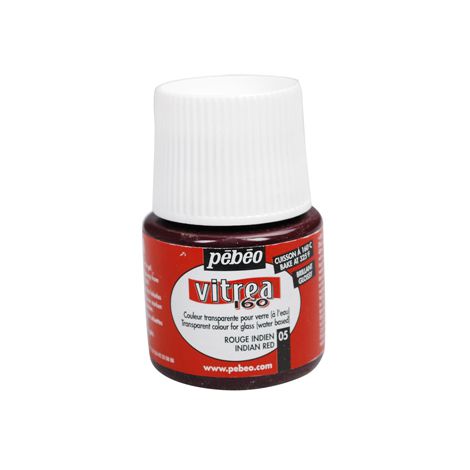 Farba witrażowa do szkła Pebeo Vitrea 160 45ml, Czerwona/05 Glossy Red